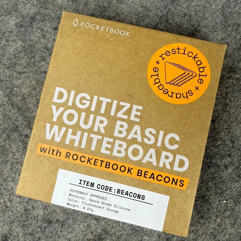 Rocketbook Digitize Your Basic Whiteboard Item Code: Beacons Orange Set of 4 NIB